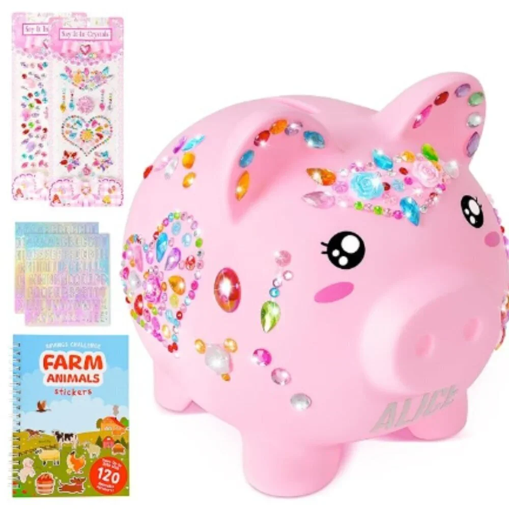 NEW Unbreakable Girls DIY Piggy Bank